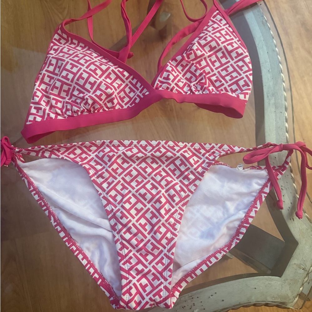 Tommy Hilfiger Pink Geometric Bikini